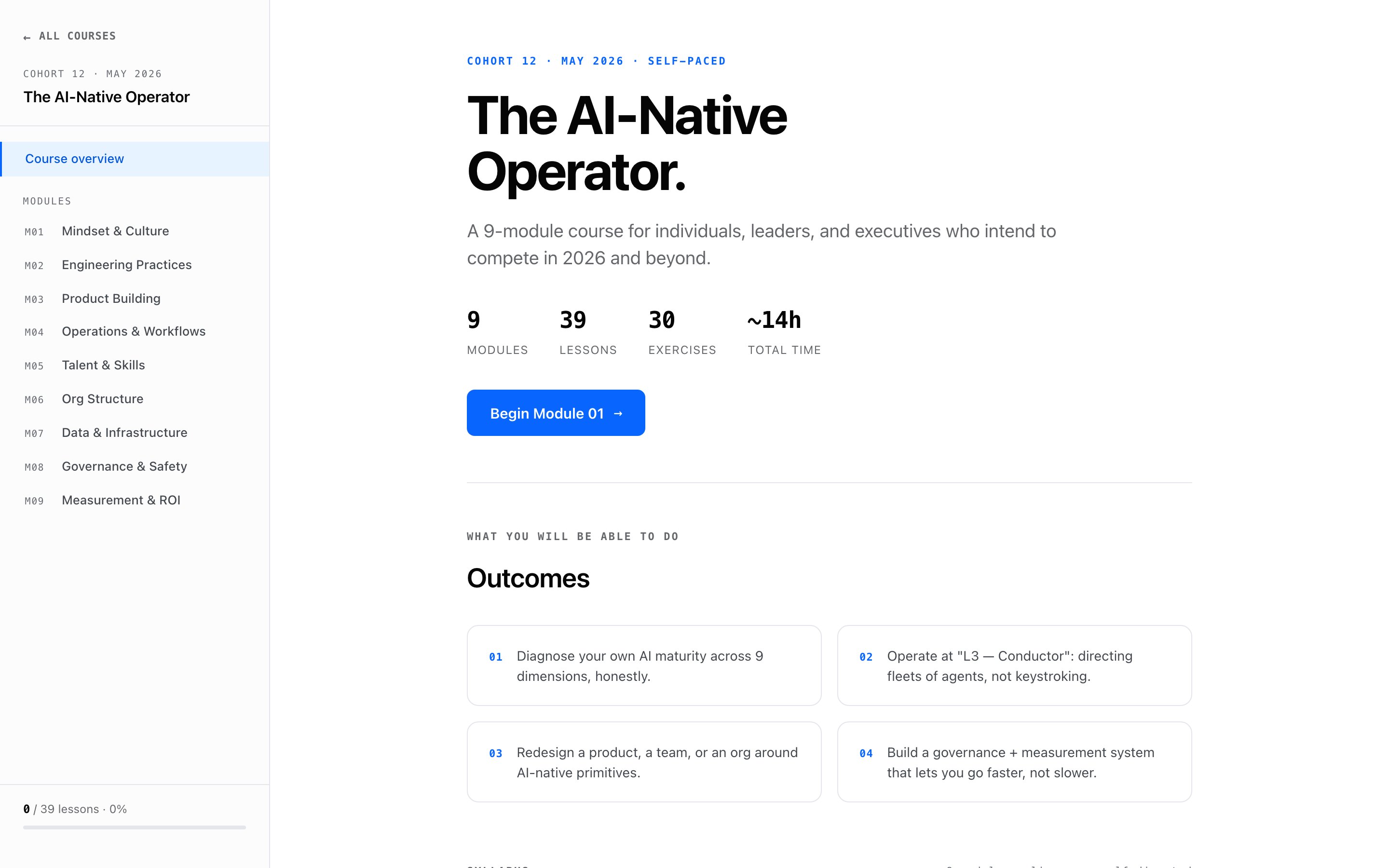 Preview of The AI-Native Operator course